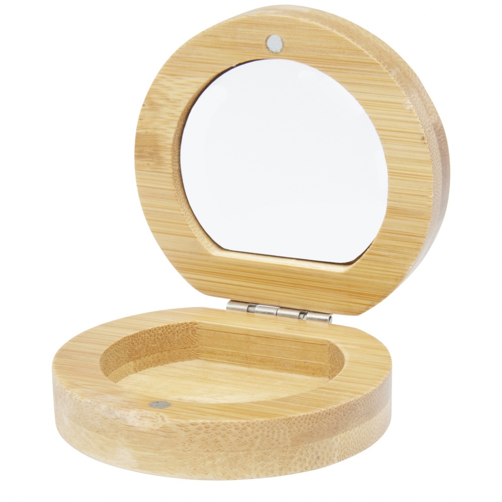 Logotrade promotional gift picture of: Afrodit bamboo pocket mirror